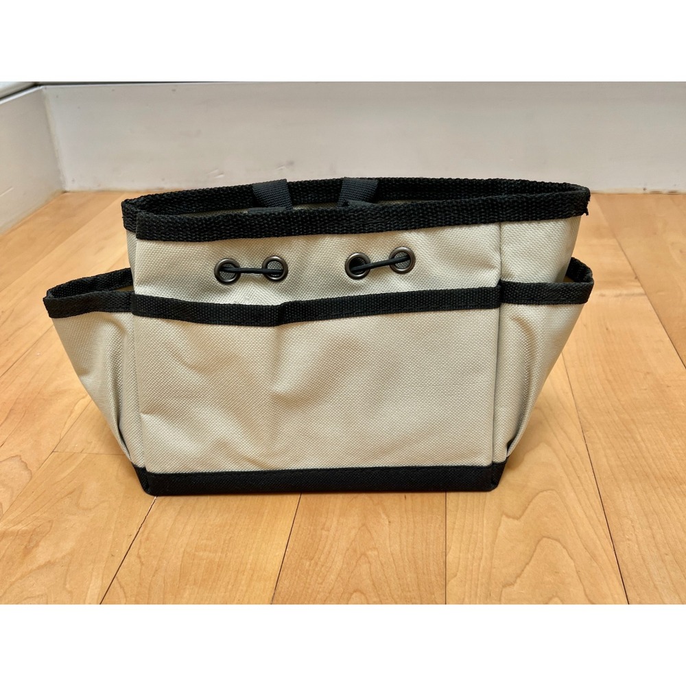 Handbag Organizer Women OS Tan Black Tote Insert Canvas‎ Multi-Pocket
